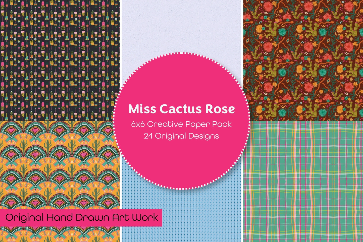 Miss Cactus Rose Creative Paper Pack