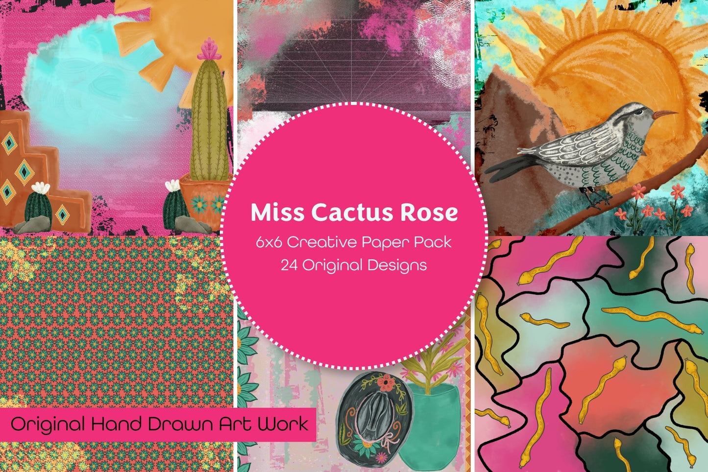 Miss Cactus Rose Creative Paper Pack