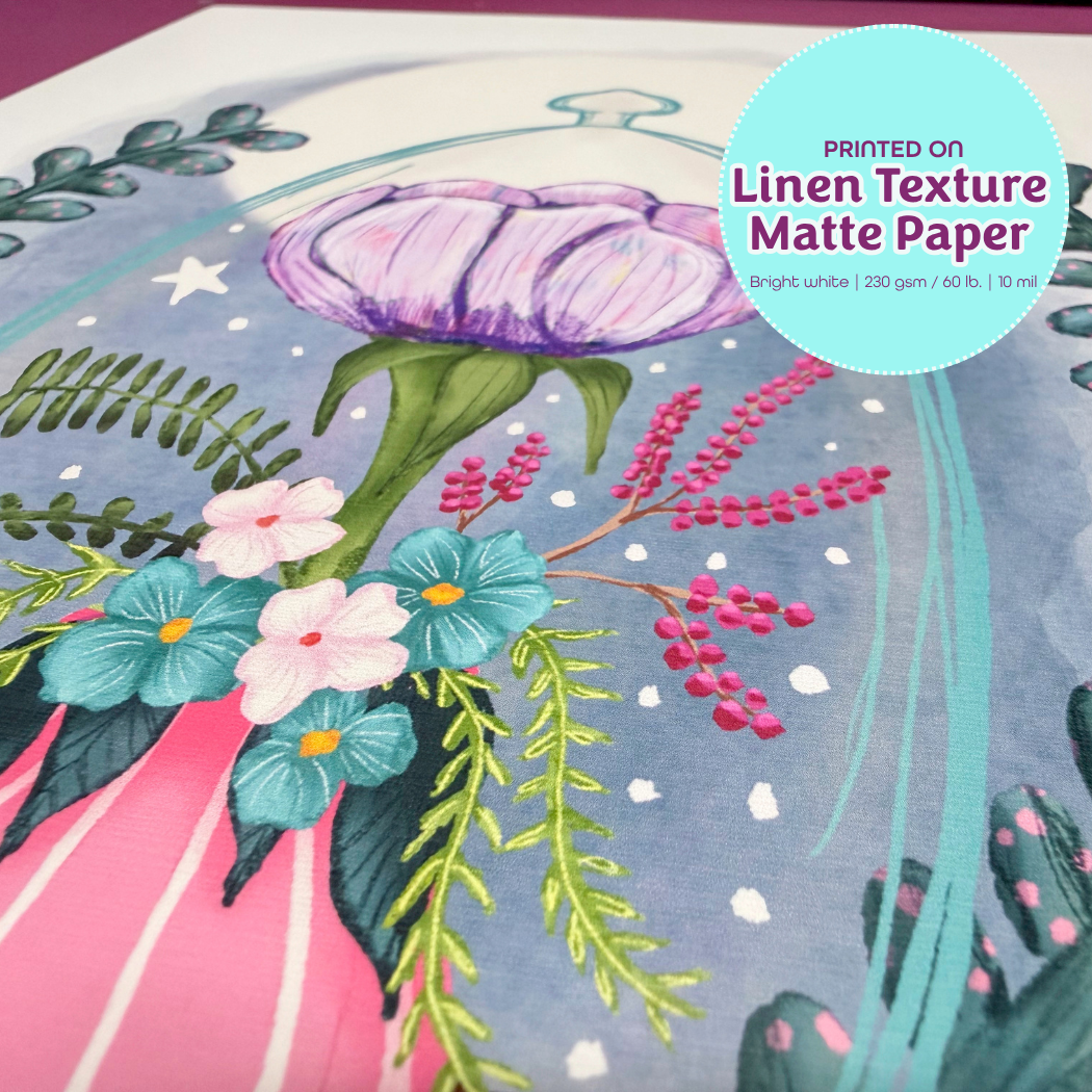 Enchanted Floral Dome - Whimsical Art Print for Dreamy Spaces
