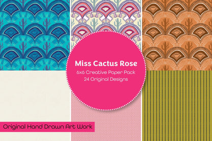 Miss Cactus Rose Creative Paper Pack