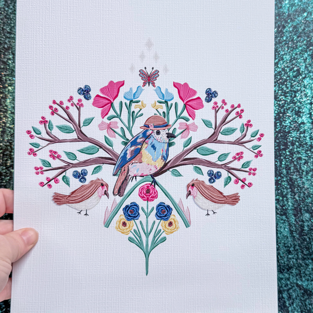 A Bird in the Bush Art Print