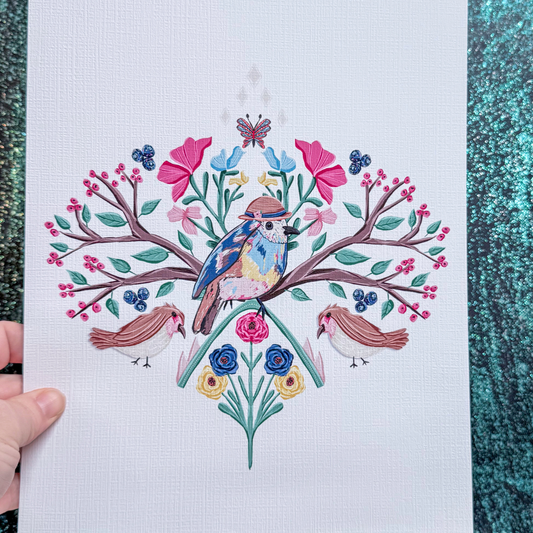A Bird in the Bush Art Print