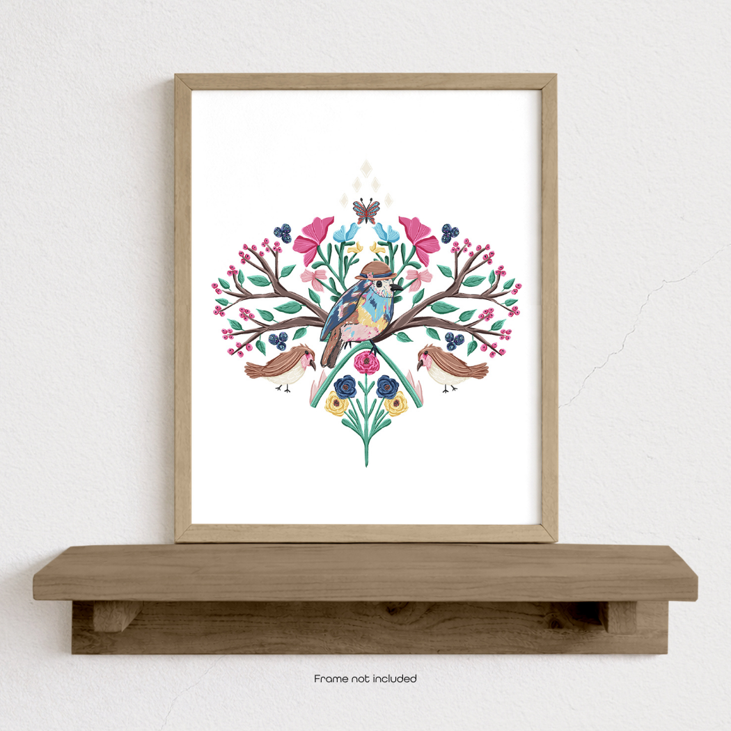 A Bird in the Bush Art Print