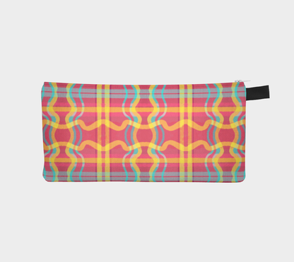 Wavy Plaid Pencil Pouch