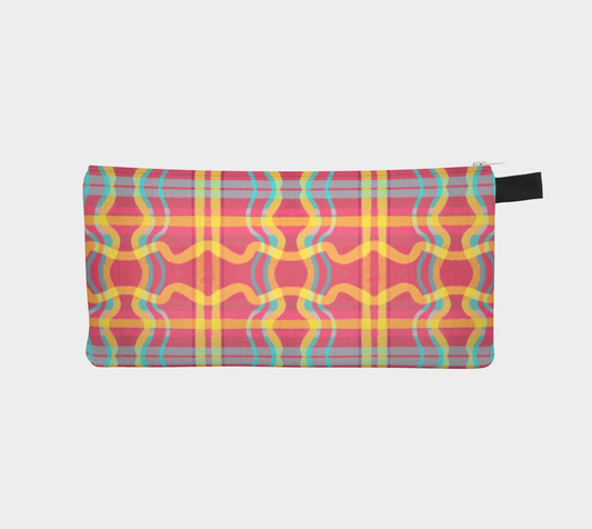 Wavy Plaid Pencil Pouch