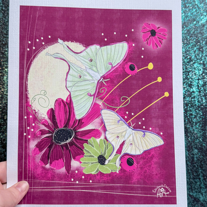 Moth Flight Art Print - Original Illustration
