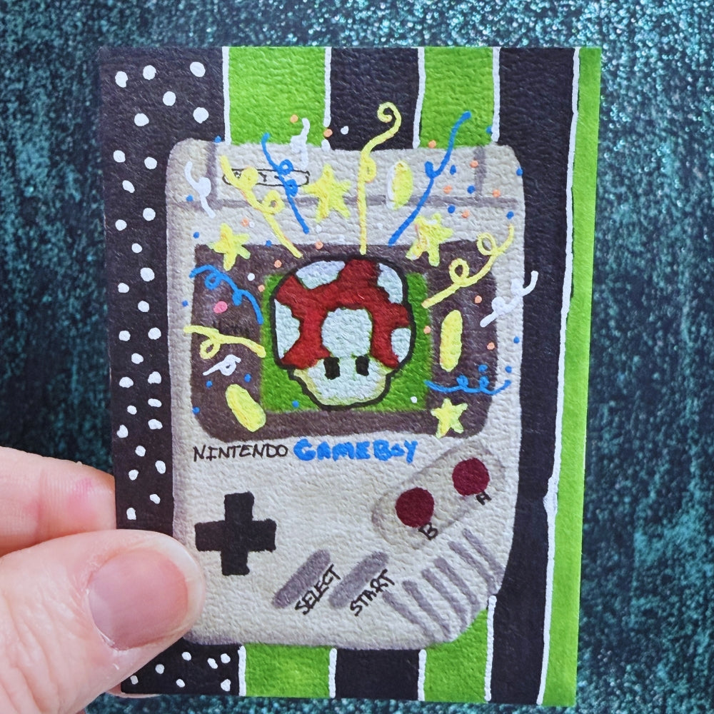 90s Nostalgia Vibe, Vintage, Retro. Game Boy 90s Gaming System