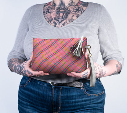 Moth Plaid Flat Bottom Bag