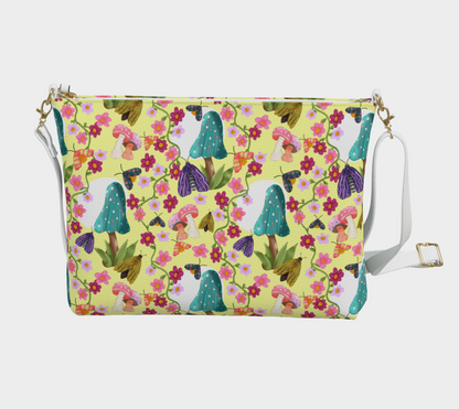 Mushrooms and Moons Vegan Leather Crossbody Purse