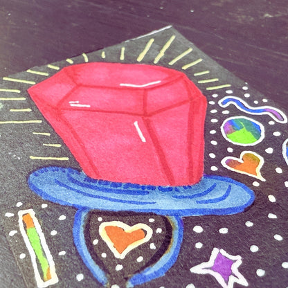 90s Nostalgia Vibe, Vintage, Retro. Ring Pop