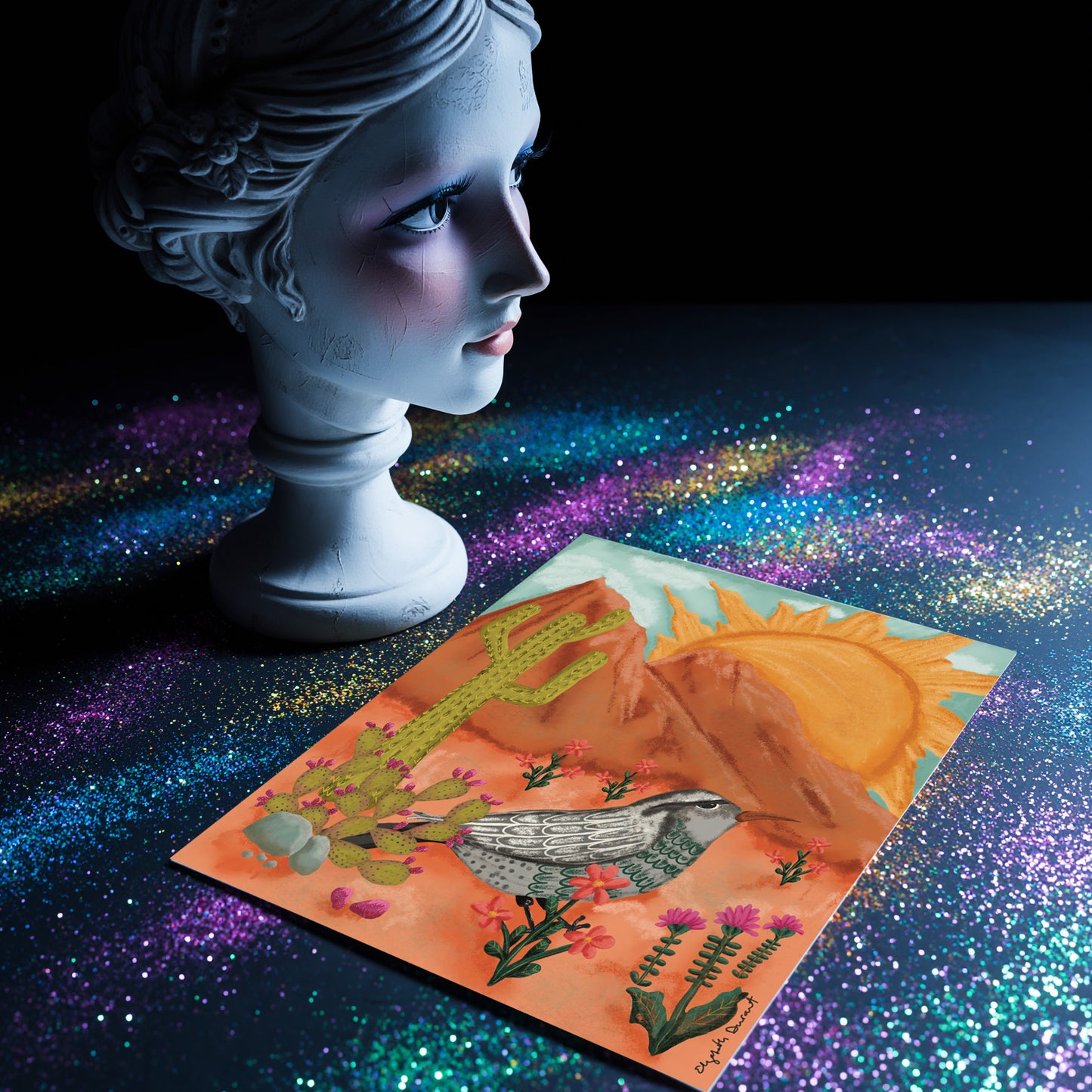 A Bird in the Desert - Art Print