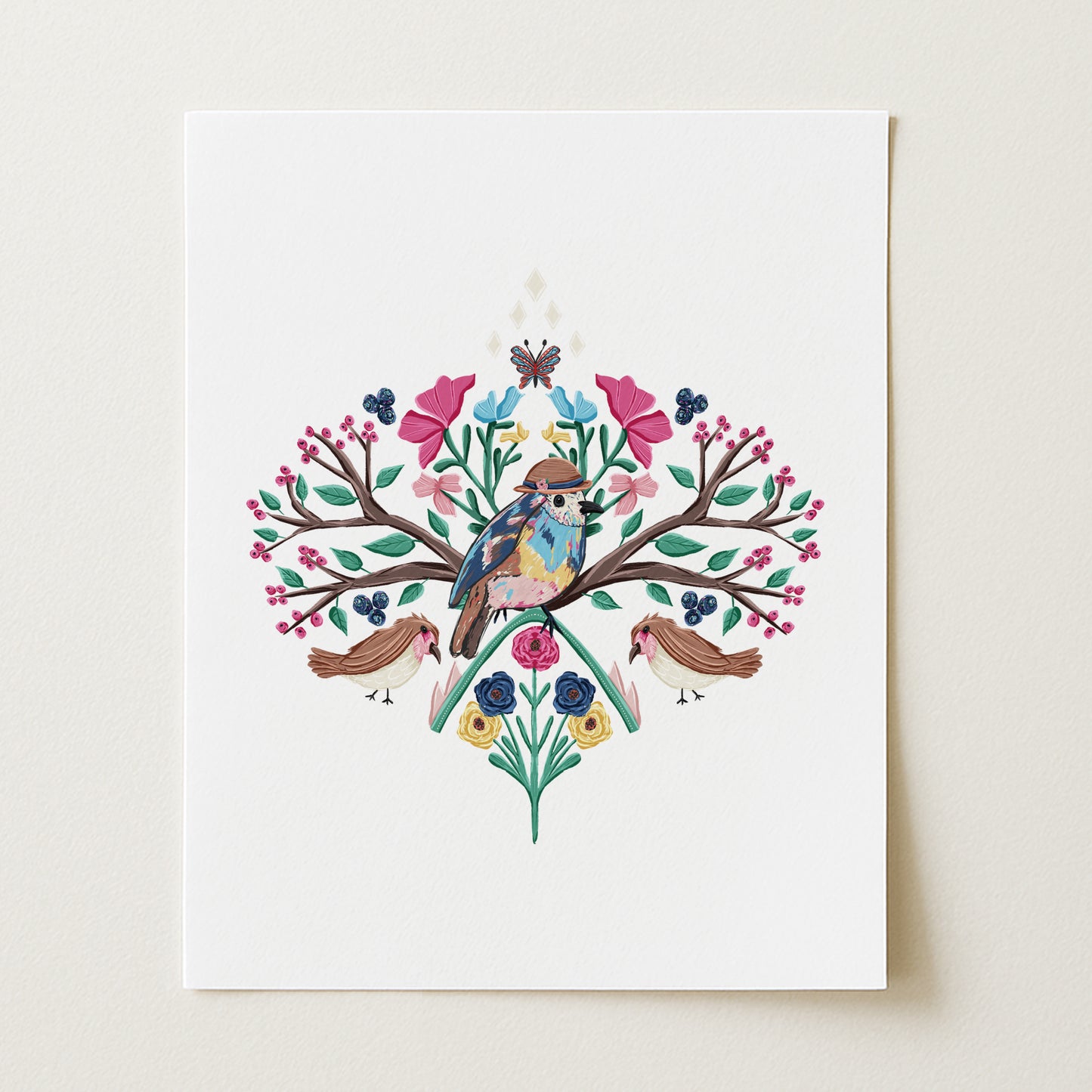A Bird in the Bush Art Print