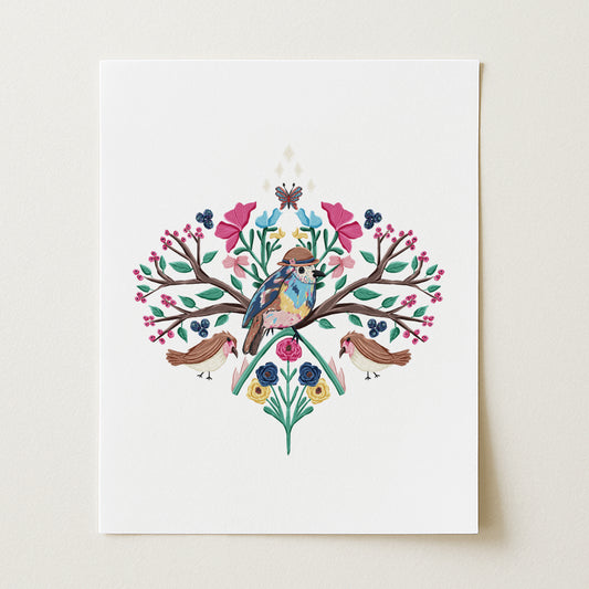 A Bird in the Bush Art Print
