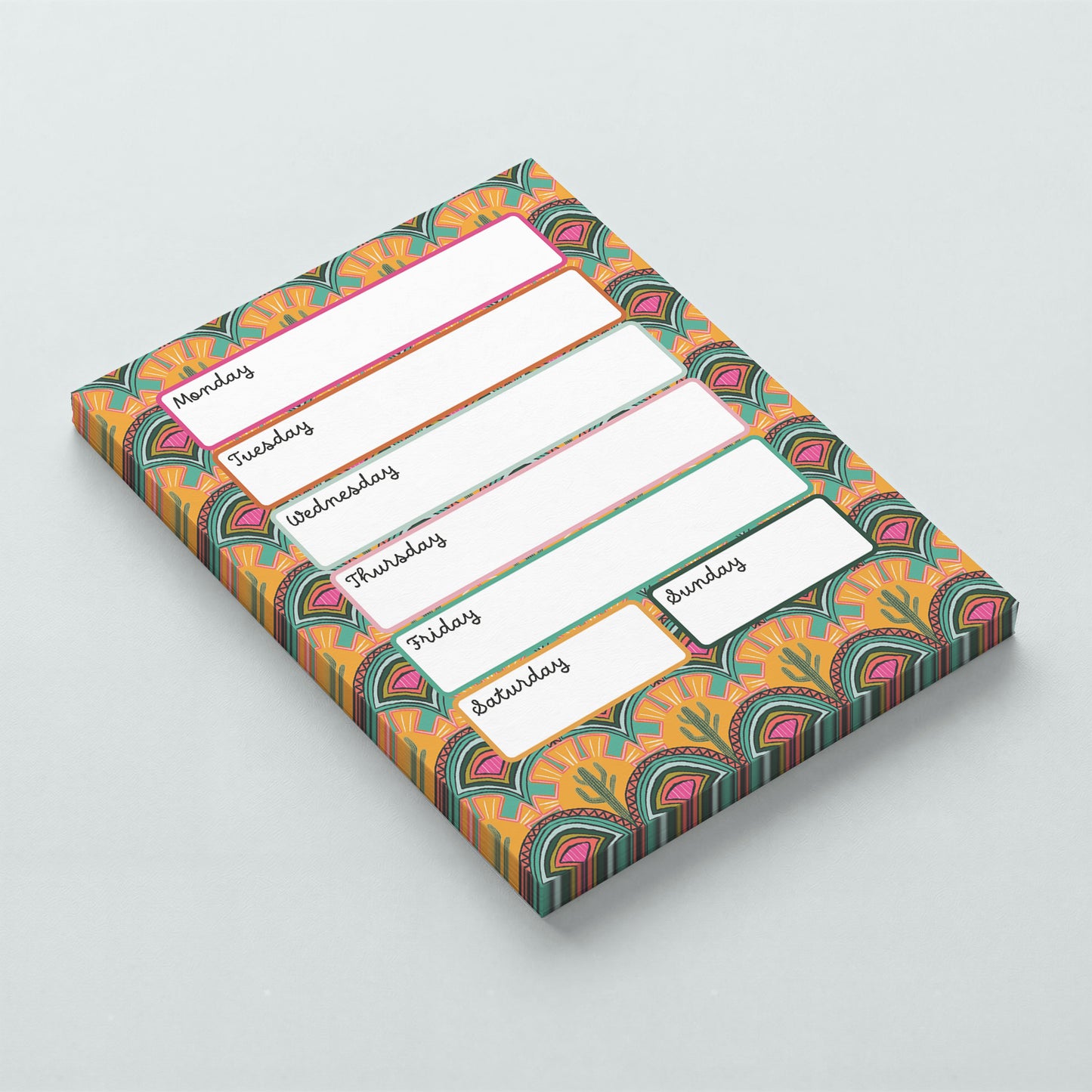 Desert Aesthetic Planner Notepad | Southwestern To Do List Pad | Boho Stationery | 4.25 x 5.5