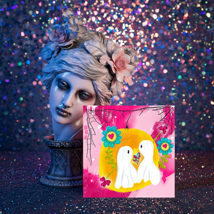 Spooky Love Original Illustration Art Print 10x10