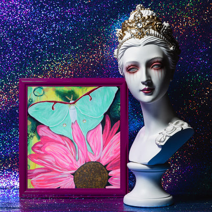 Flower Moth - Original Art Print