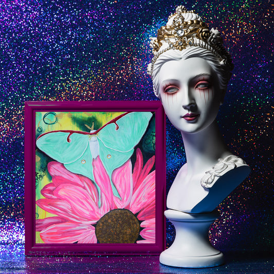 Flower Moth - Original Art Print