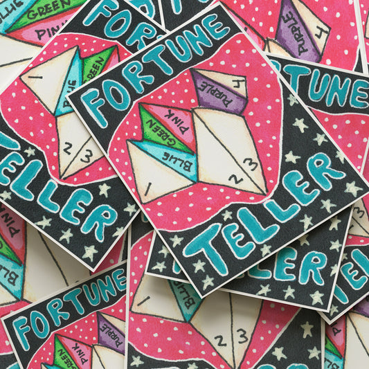 Fortune Teller cards with colorful design on a white background