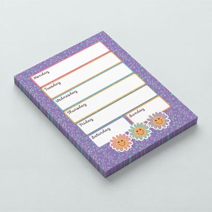 Colorful Planner Notepad | Happy Vibes To Do List | Bright Dopamine Stationery | 4.25 x 5.5