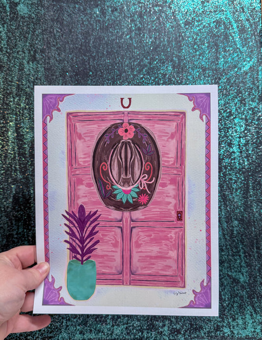 Cowgirl Hat Desert Vibes Southwest Inspired Digital Art Print