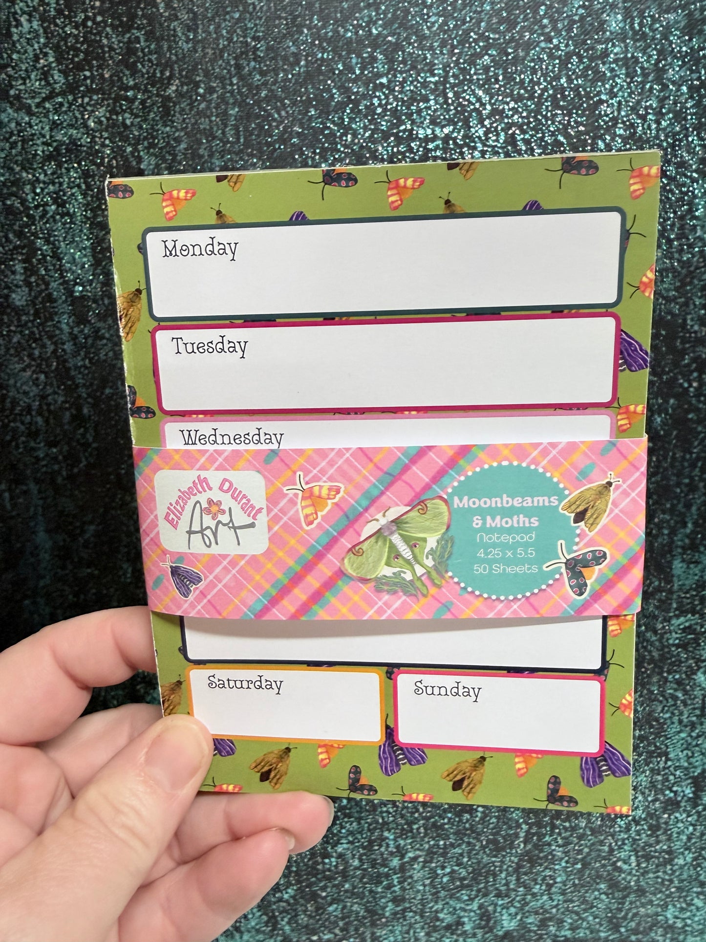 Moth Planner Notepad | Nature Inspired To Do List | Cottagecore Stationery | 4.25 x 5.5 Pad