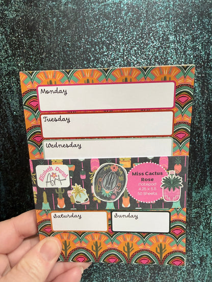 Desert Aesthetic Planner Notepad | Southwestern To Do List Pad | Boho Stationery | 4.25 x 5.5