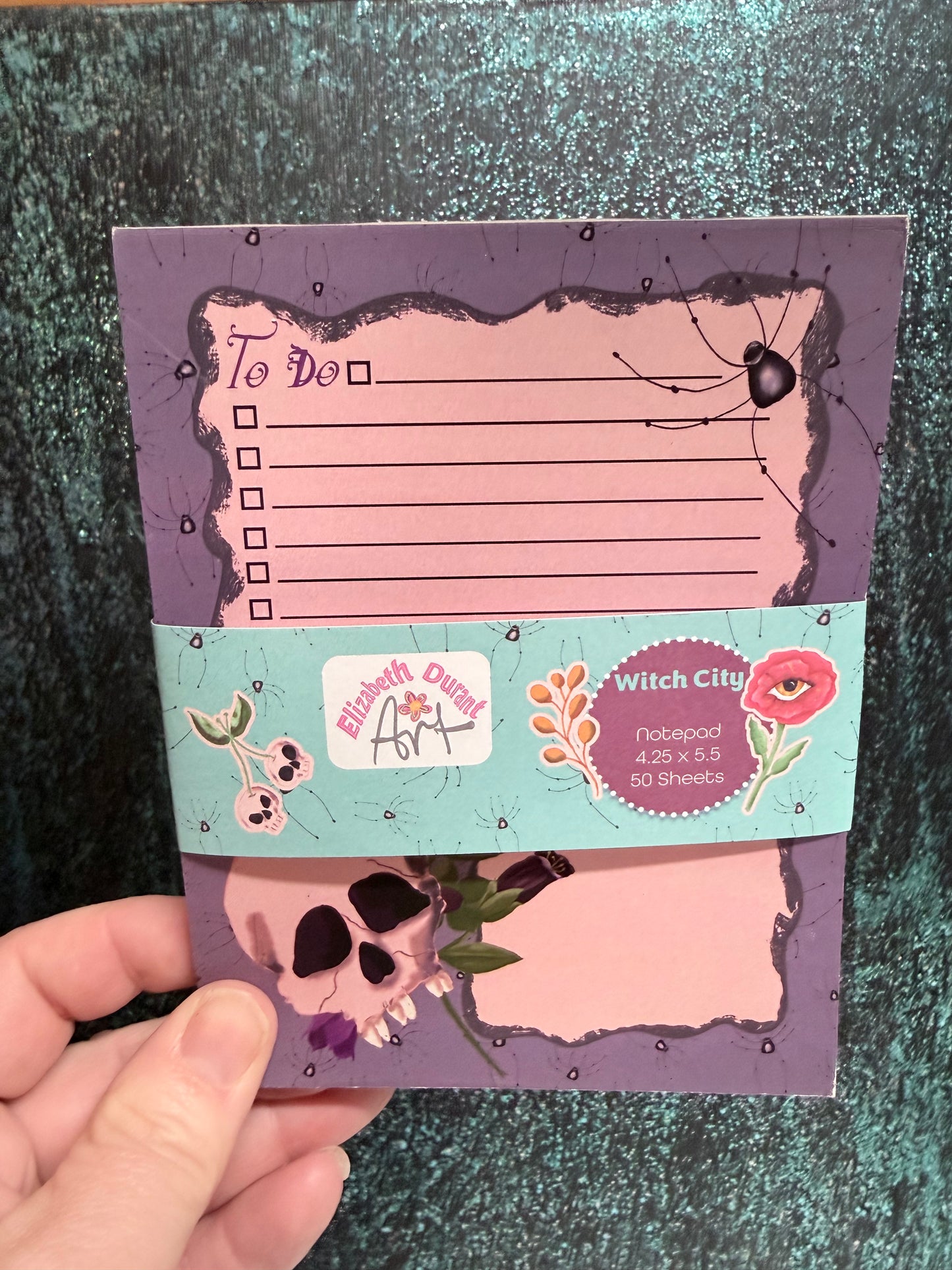 Witchy To Do List Notepad | Salem Inspired Planner Pad | Gothic Cute Stationery | 4.25 x 5.5 Notepad