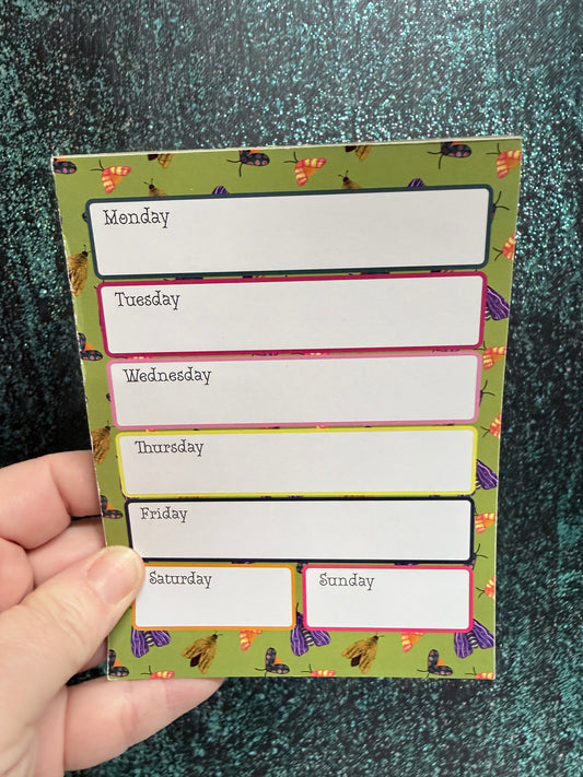 Moth Planner Notepad | Nature Inspired To Do List | Cottagecore Stationery | 4.25 x 5.5 Pad