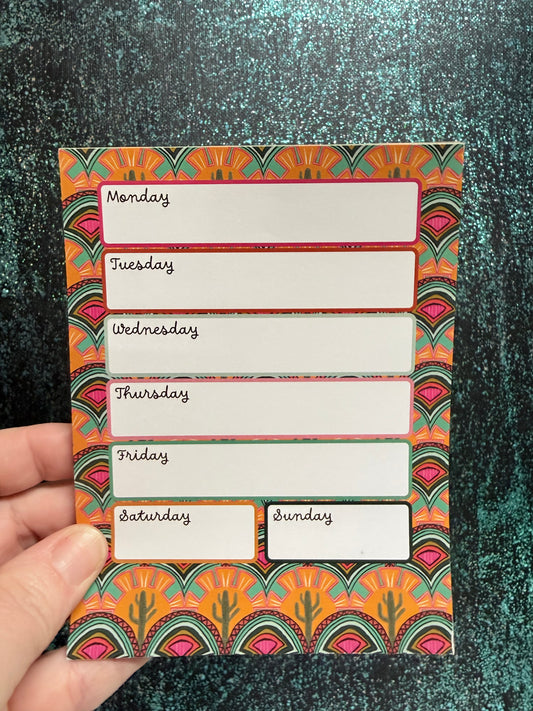 Desert Aesthetic Planner Notepad | Southwestern To Do List Pad | Boho Stationery | 4.25 x 5.5
