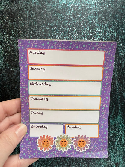 Colorful Planner Notepad | Happy Vibes To Do List | Bright Dopamine Stationery | 4.25 x 5.5