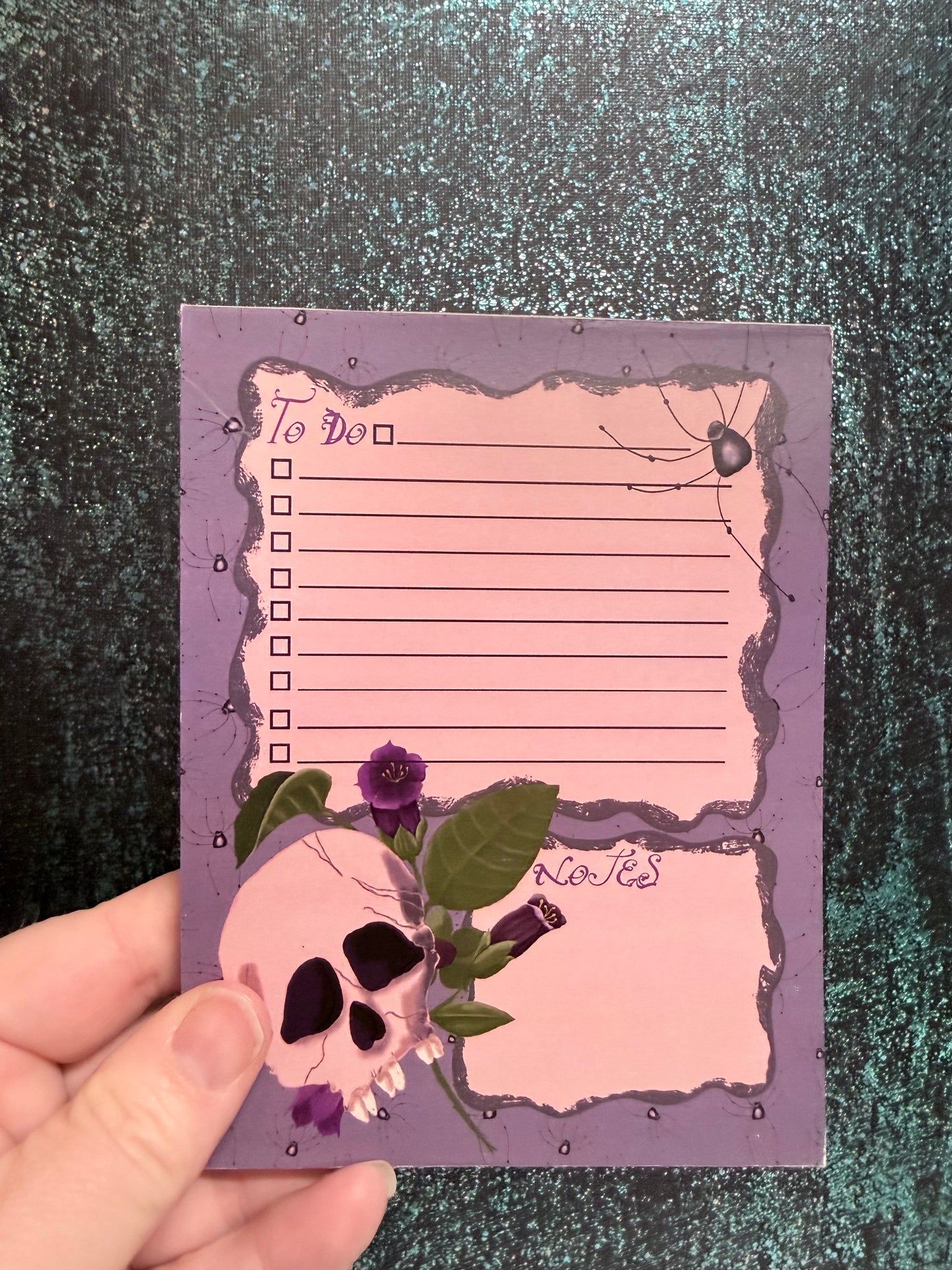 Witchy To Do List Notepad | Salem Inspired Planner Pad | Gothic Cute Stationery | 4.25 x 5.5 Notepad