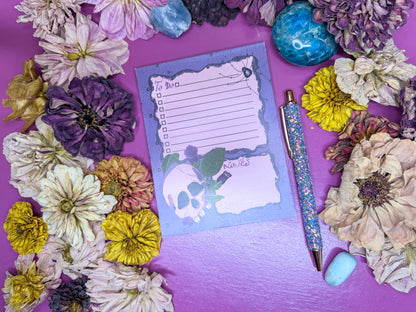 Witchy To Do List Notepad | Salem Inspired Planner Pad | Gothic Cute Stationery | 4.25 x 5.5 Notepad