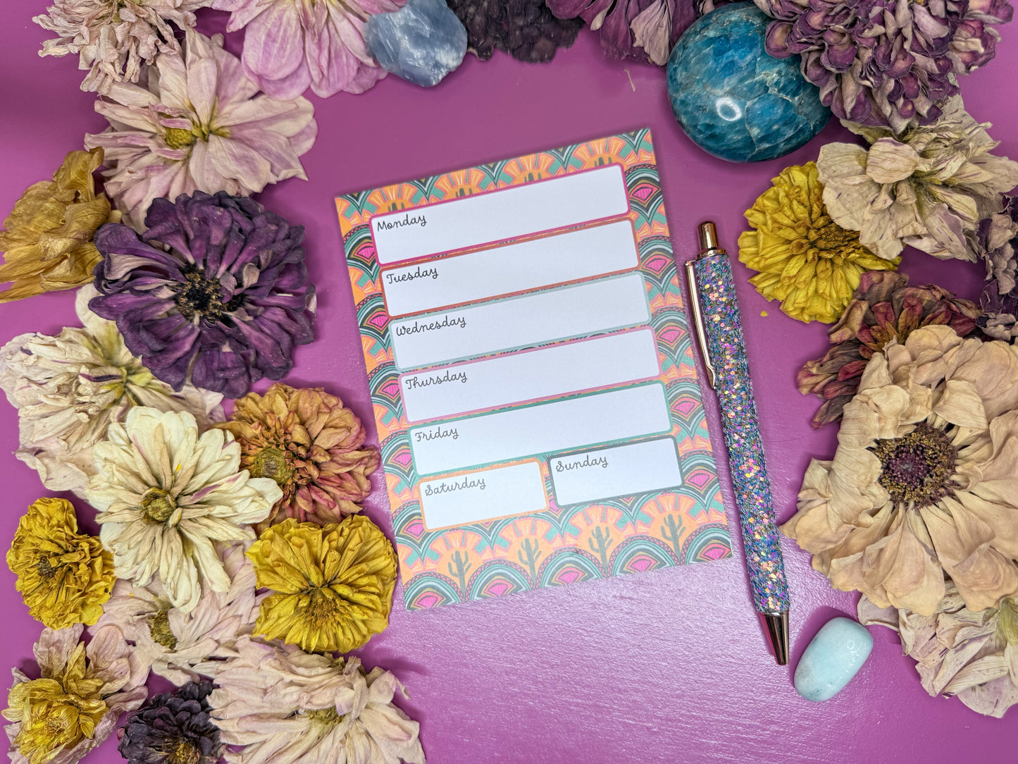 Desert Aesthetic Planner Notepad | Southwestern To Do List Pad | Boho Stationery | 4.25 x 5.5