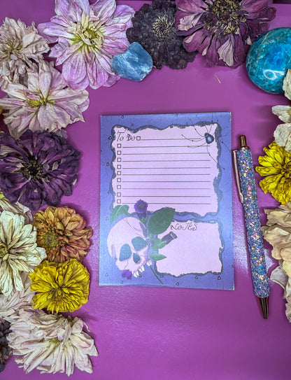 Witchy To Do List Notepad | Salem Inspired Planner Pad | Gothic Cute Stationery | 4.25 x 5.5 Notepad