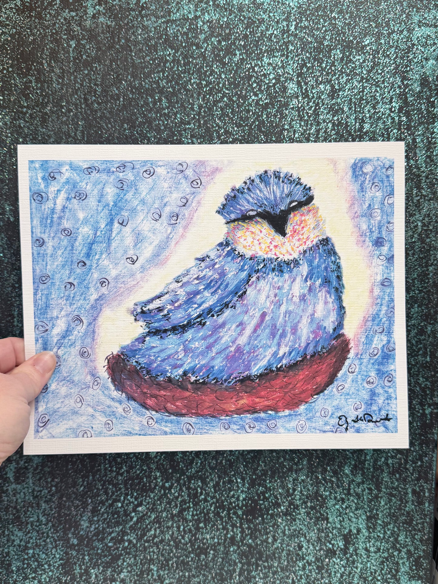 Chubby Little Bird Art Print