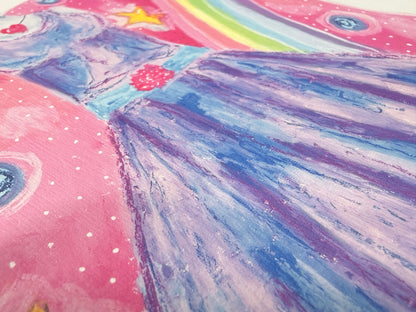 Whimsical purple dress Art Print