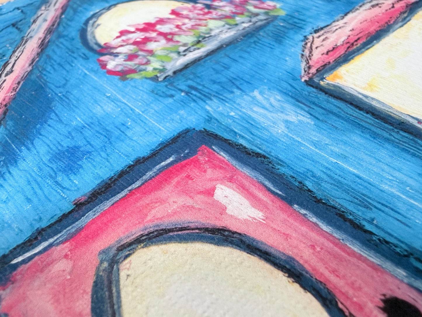 Whimsical Blue House Art Print