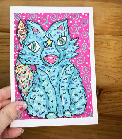 The Explorer Fox Mini Art Print