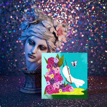 Just Swinging Along Original Illustration Art Print 10x10