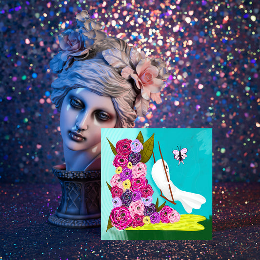 Just Swinging Along Original Illustration Art Print 10x10