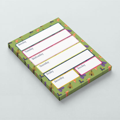 Moth Planner Notepad | Nature Inspired To Do List | Cottagecore Stationery | 4.25 x 5.5 Pad