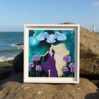 Owl Goddess  - Original Art Print