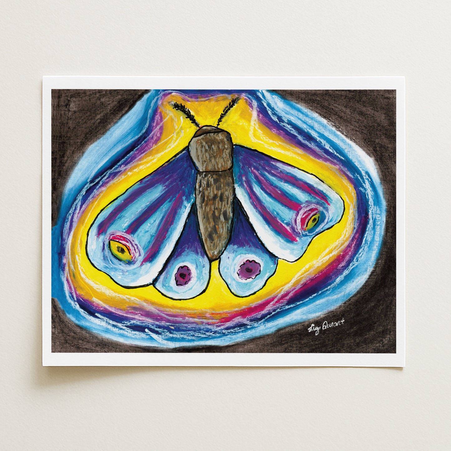Colorful butterfly illustration on a plain background