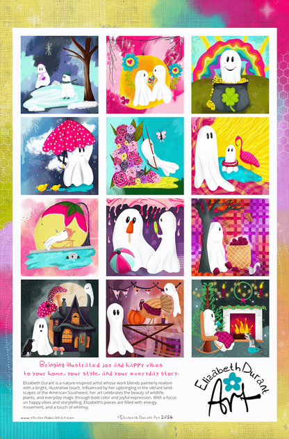 A Ghostly Year - Fun and Whimsical Ghost Calendar 2026