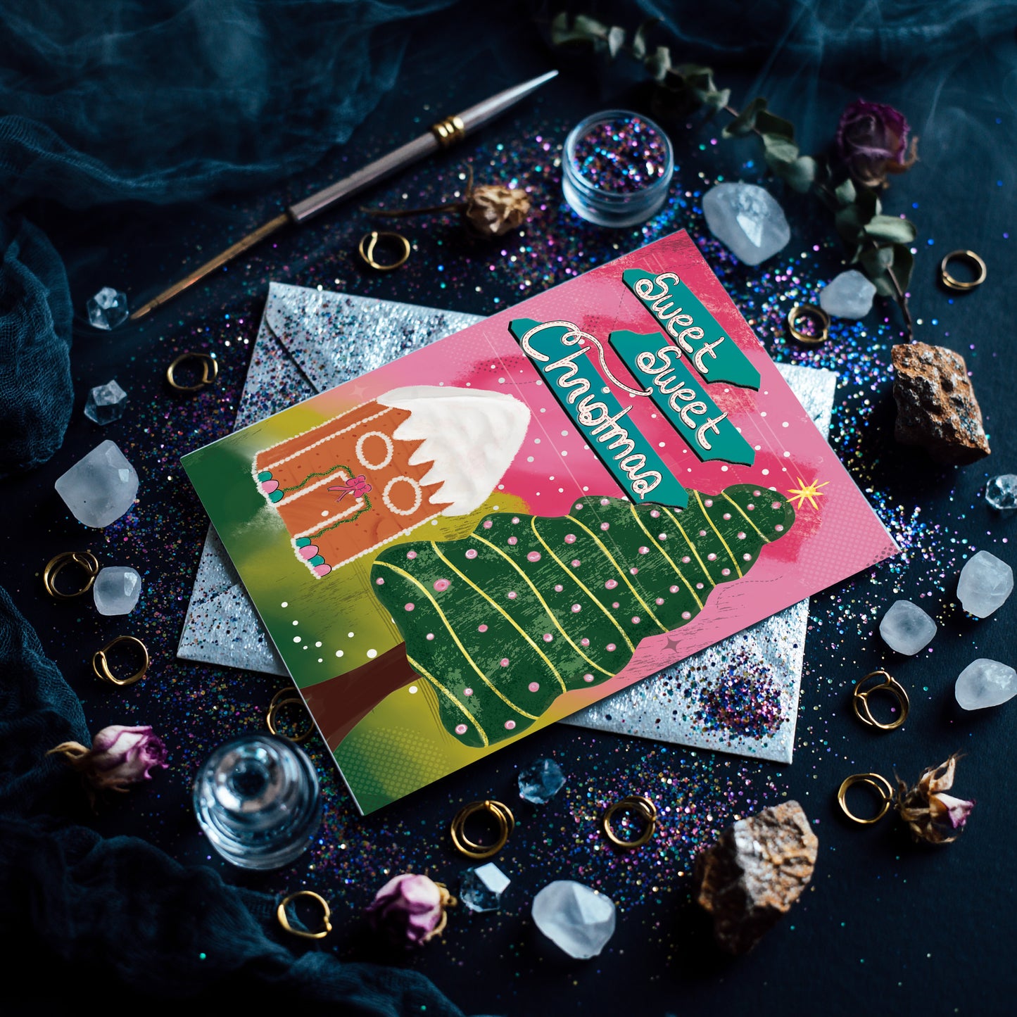 Sweet Sweet Christmas - Original Illustration - Pack of 10 Greeting Cards