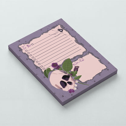 Witchy To Do List Notepad | Salem Inspired Planner Pad | Gothic Cute Stationery | 4.25 x 5.5 Notepad