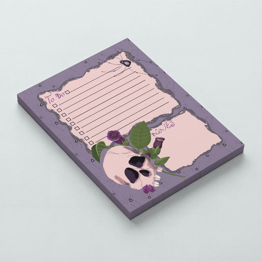 Witchy To Do List Notepad | Salem Inspired Planner Pad | Gothic Cute Stationery | 4.25 x 5.5 Notepad