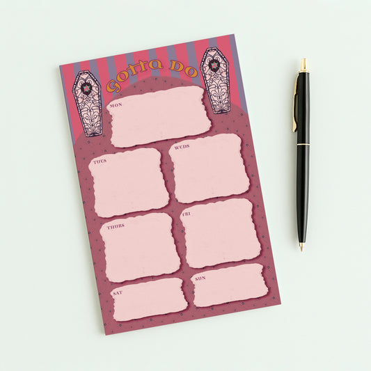 Witch City Weekly Planner Notepad 5.5” x 8.5” 50 Sheets