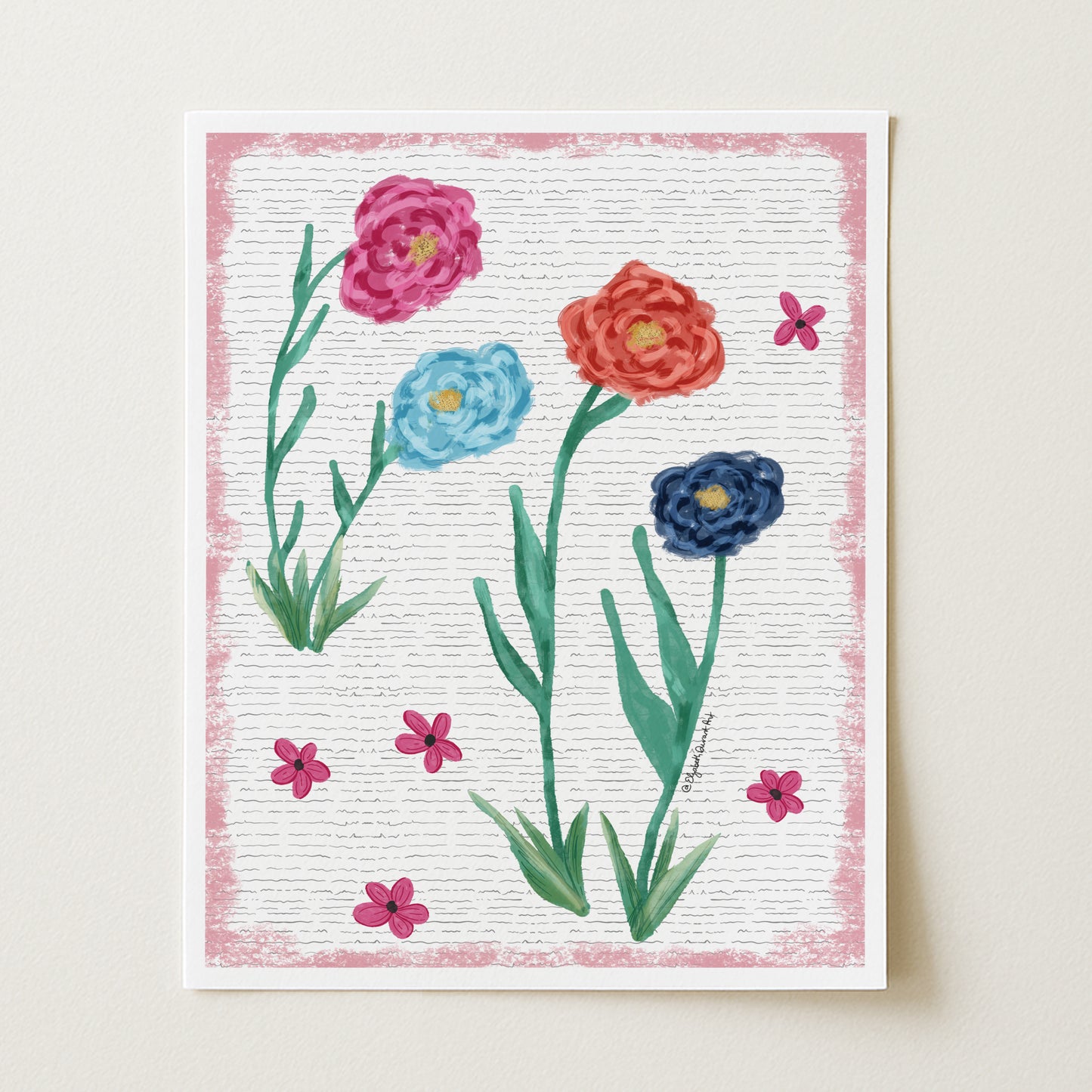 Vibrant Watercolor Bloom Art Print