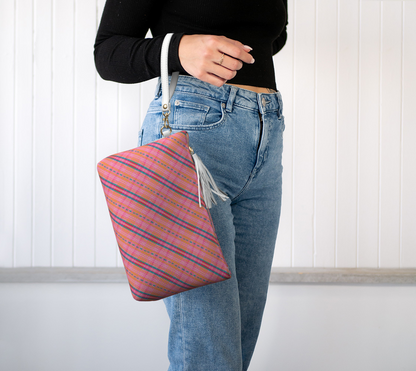 Moth Plaid Flat Bottom Bag